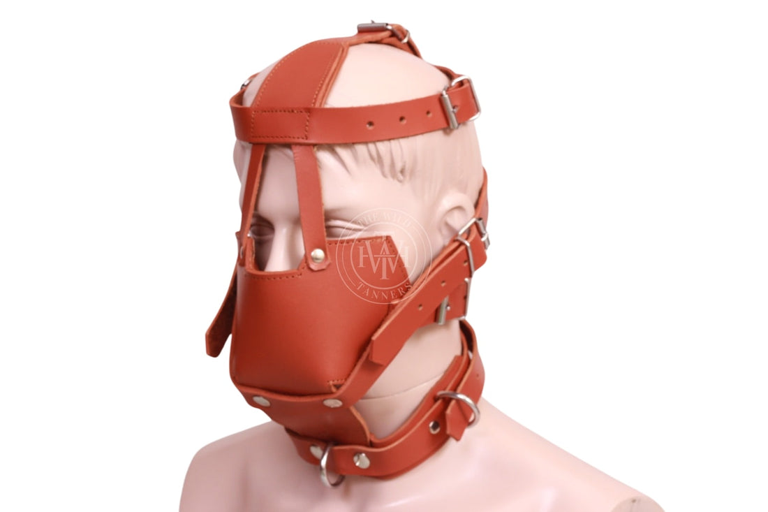 BDSM Muzzle With Bondage Head Harness, bondage muzzle with head harness, bdsm muzzle, head harness, men's harness