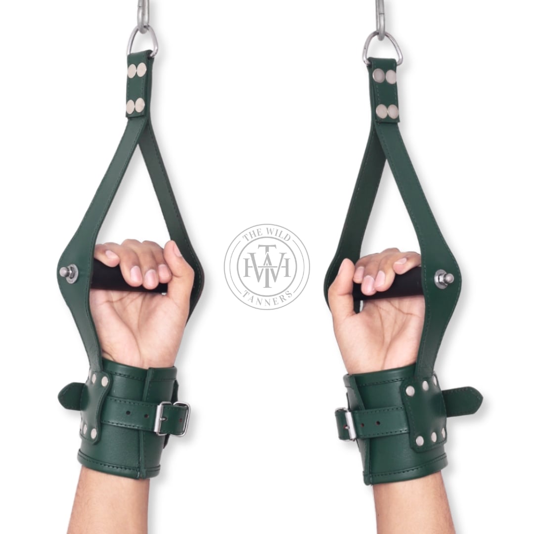  Wrist Suspension Cuffs, Suspension Cuffs, Leather Suspension Cuffs,  Cuffs, Leather Wrist Suspension Cuffs, Wrist Cuffs, Suspension Cuffs