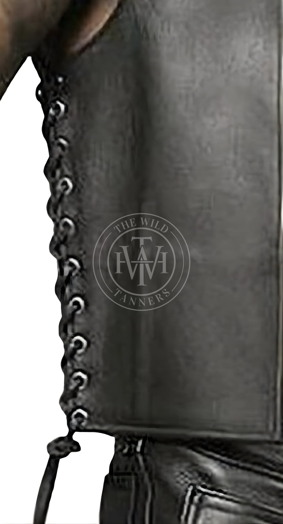 Real Leather Vest Men with Side Laces, view 3