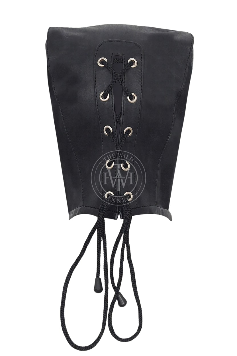 Unisex Leather Bondage Hood, view 3