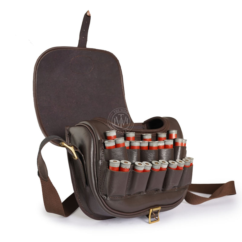 Brown Leather Loaders Bag, Leather Cartridge Holder, Leather Cartridge Bag, Leather Loaders Bag
