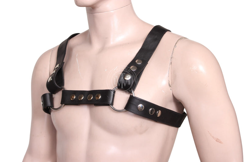 Model wear a Gay Leather Harness - side image