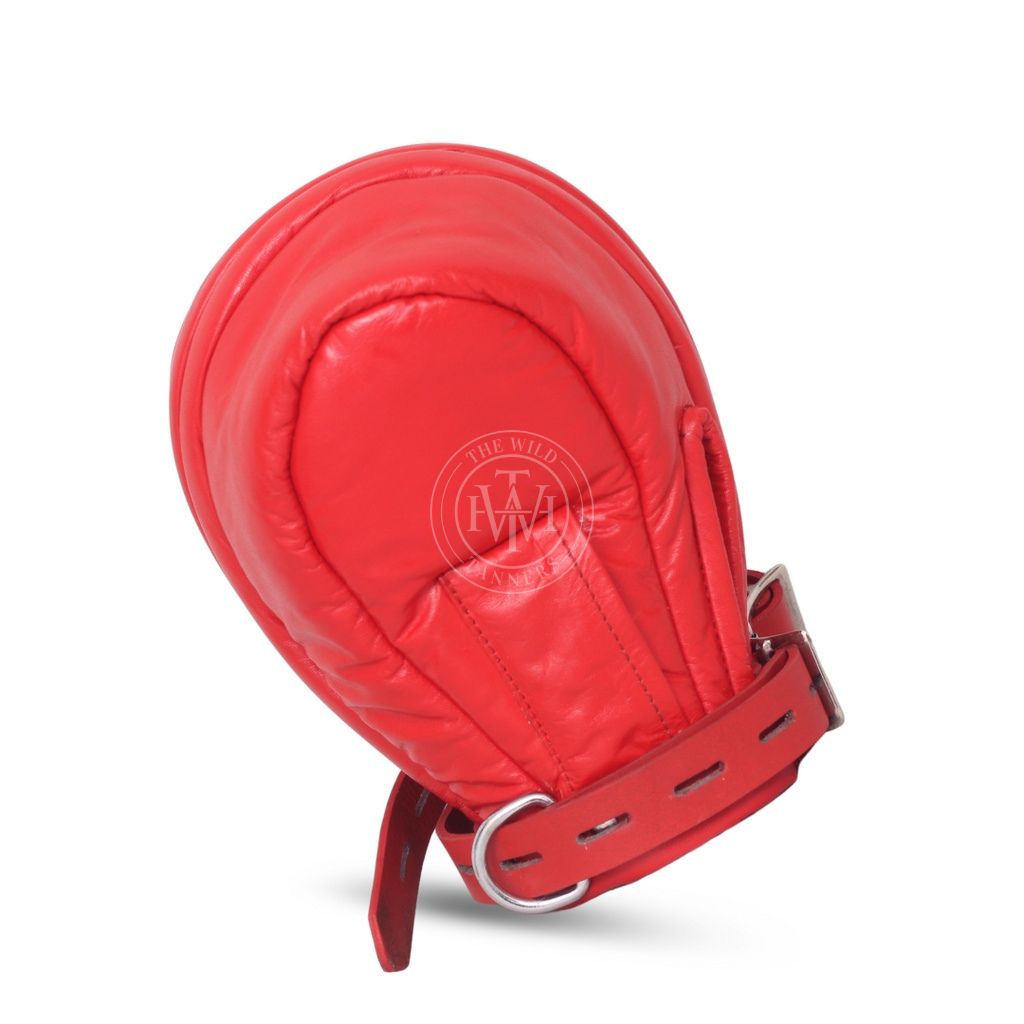 Red Locking Mittens with Zipped Palm, view 3