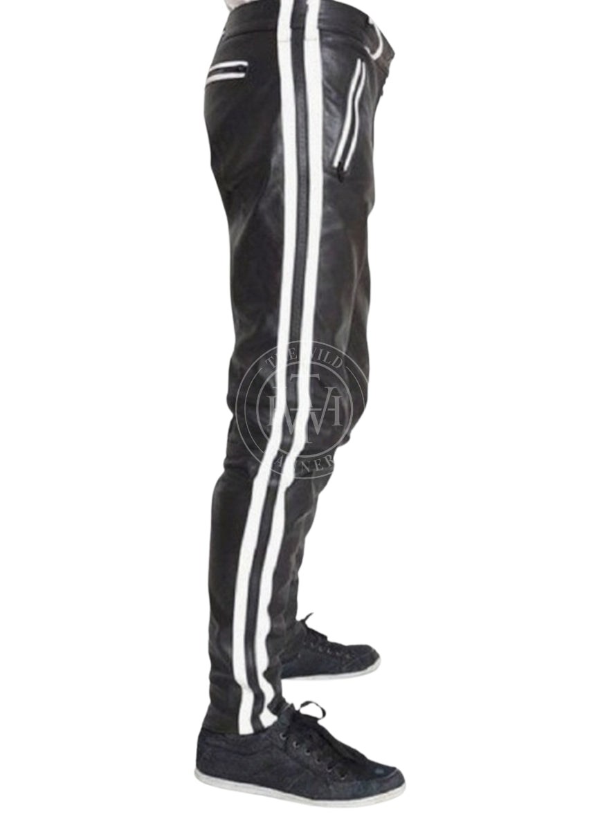 Men's Fashion Leather Pants, view 5