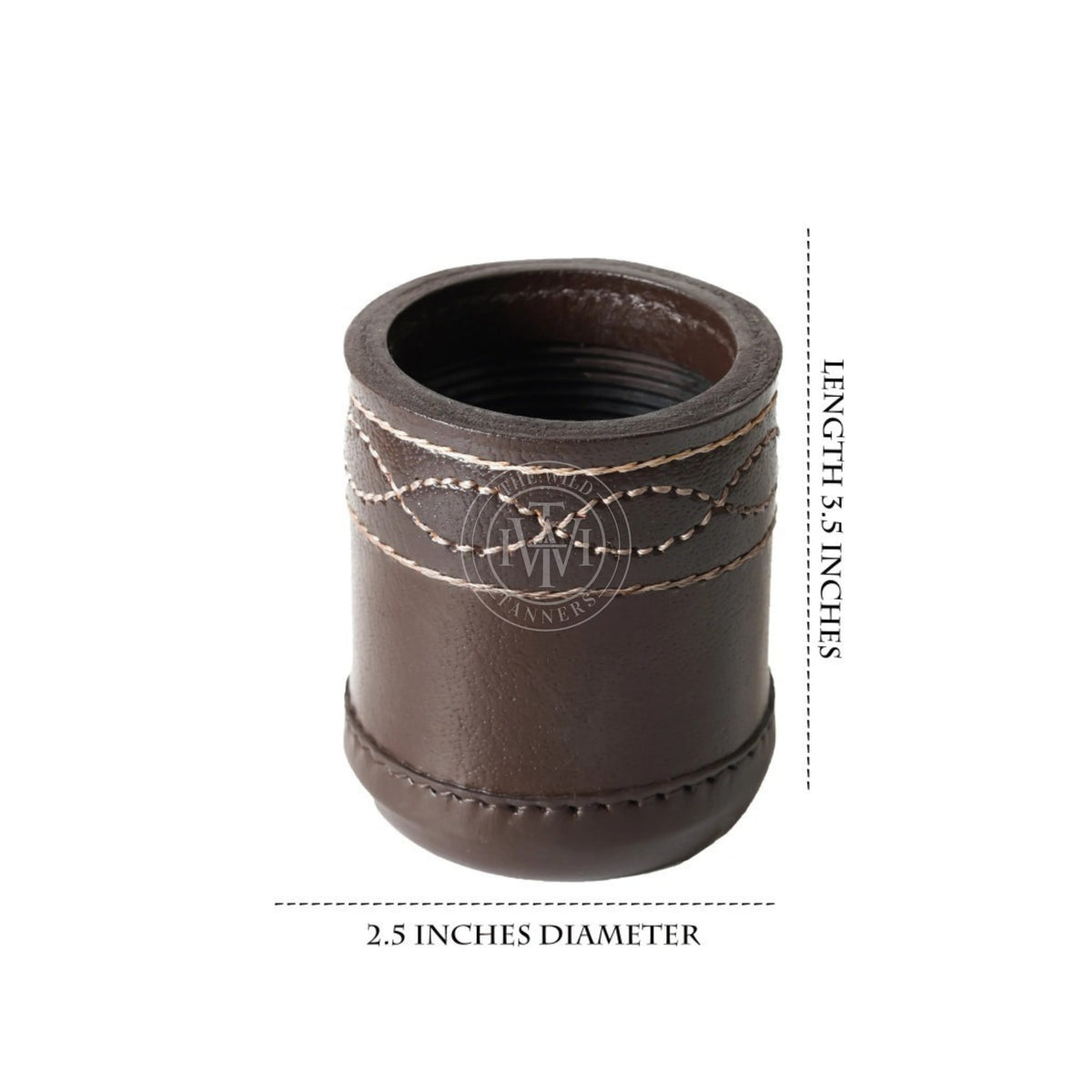Premium Leather Dice Cup - Brown, view 3