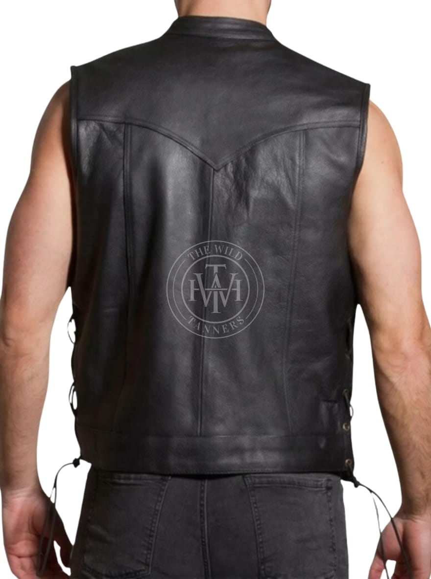 Adult Stylish Leather Vest, view 3