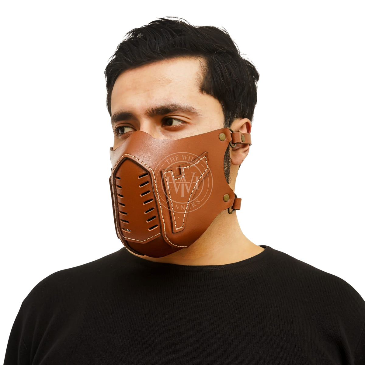 Leather Motorcycle Mask, view 3