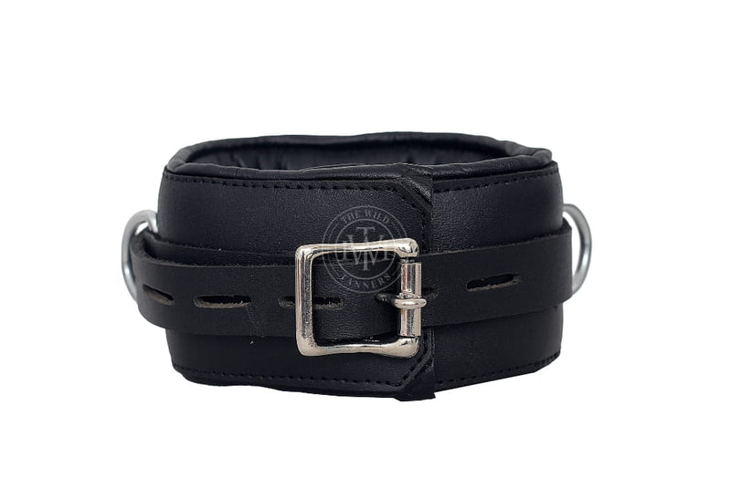 leather bondage handcuffs, 7 piece cuffs set, BDSM restraints, padded leather cuffs