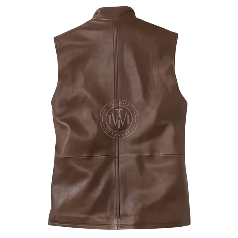 leather vest, gay leather vest, leather vest bdsm, bondage leather vest
