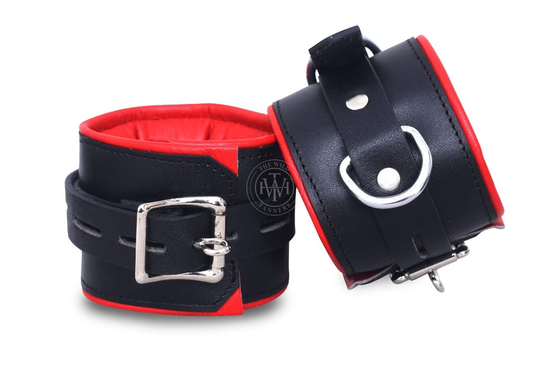 leather padded handcuffs, BDSM cuff set, adjustable leather restraints, padded bondage cuffs, multi cuff restraint set