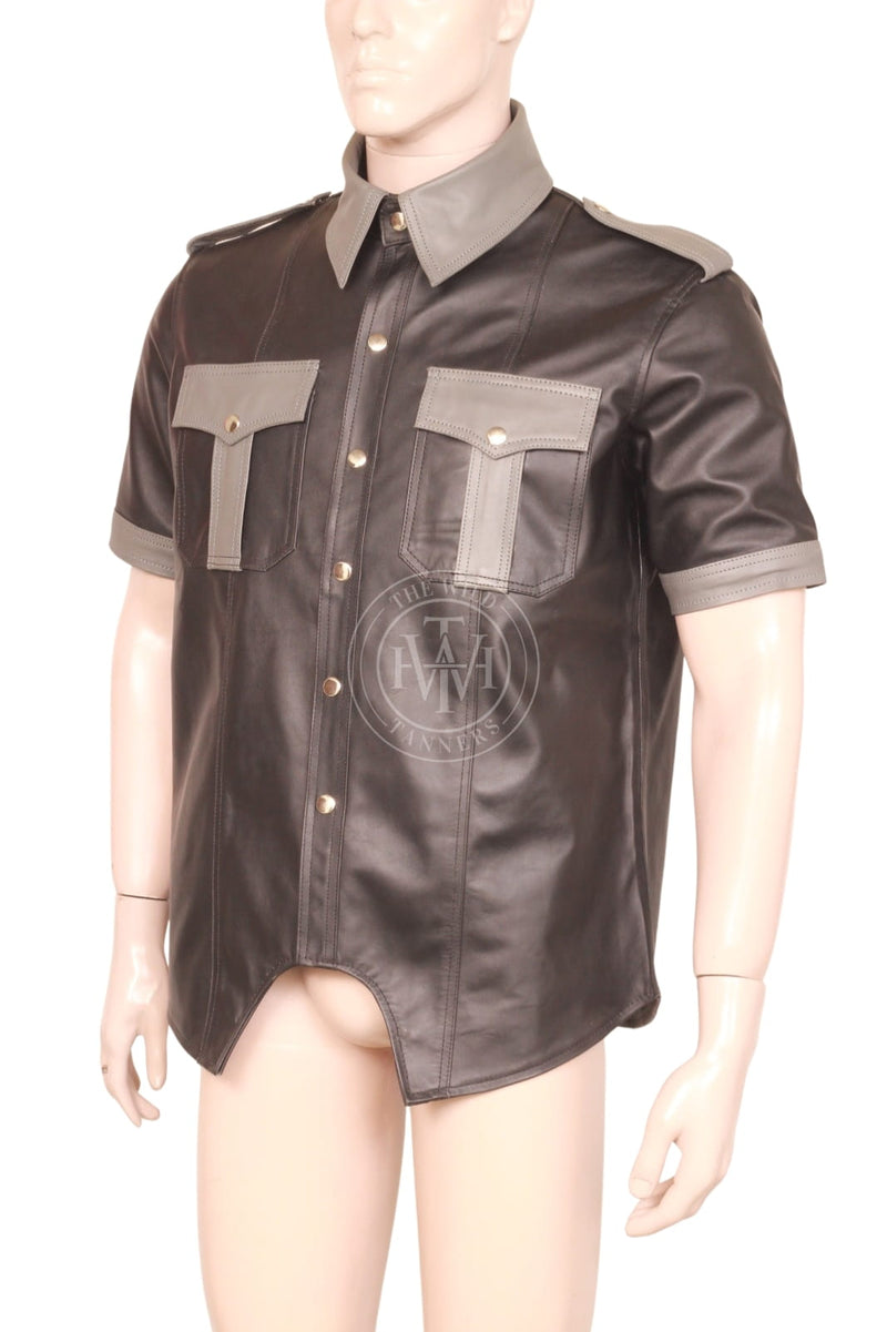 leather shirt, gay leather shirt, leather shirt bdsm, bondage leather shirt, Leather Shirt