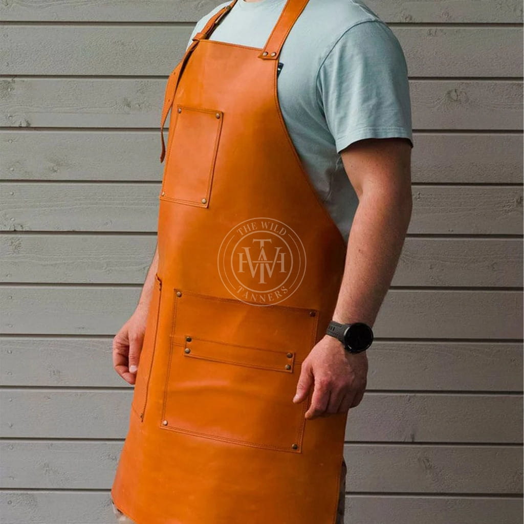 Genuine Tan Leather Work Aprons, view 3