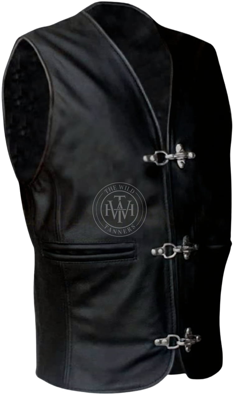 leather vest, gay leather vest, leather vest bdsm, bondage leather vest