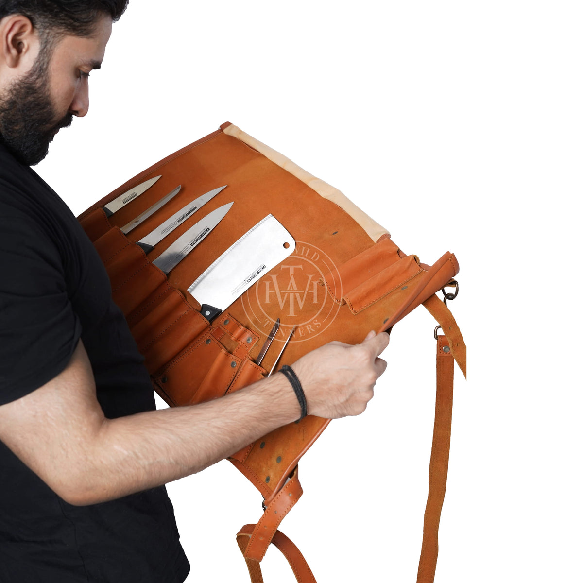 Genuine Knife Roll Bag Leather, view 3
