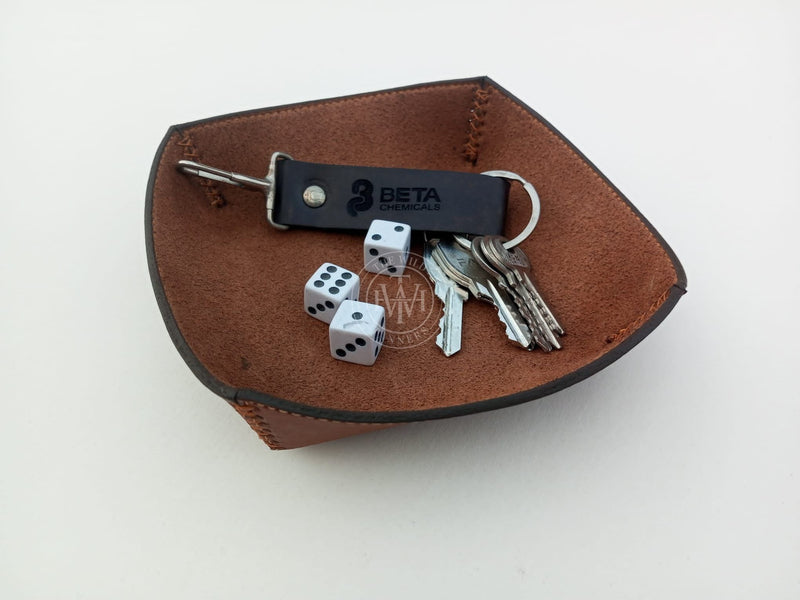 leather valet tray, brown valet tray