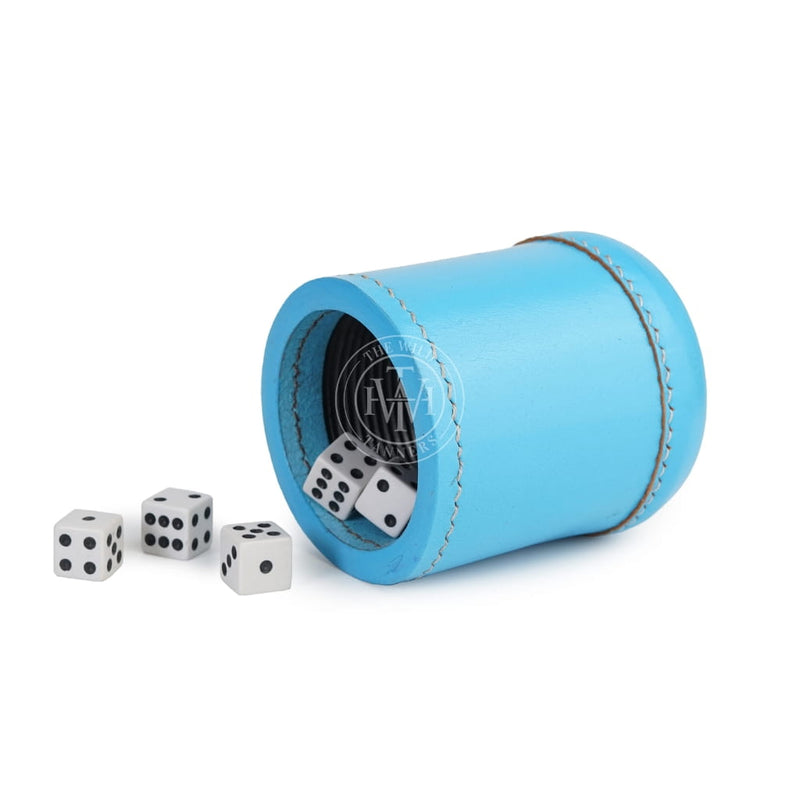 Leather Dice Cups, Blue Dice Cup, Leather Dice Cup, Dice Shaker