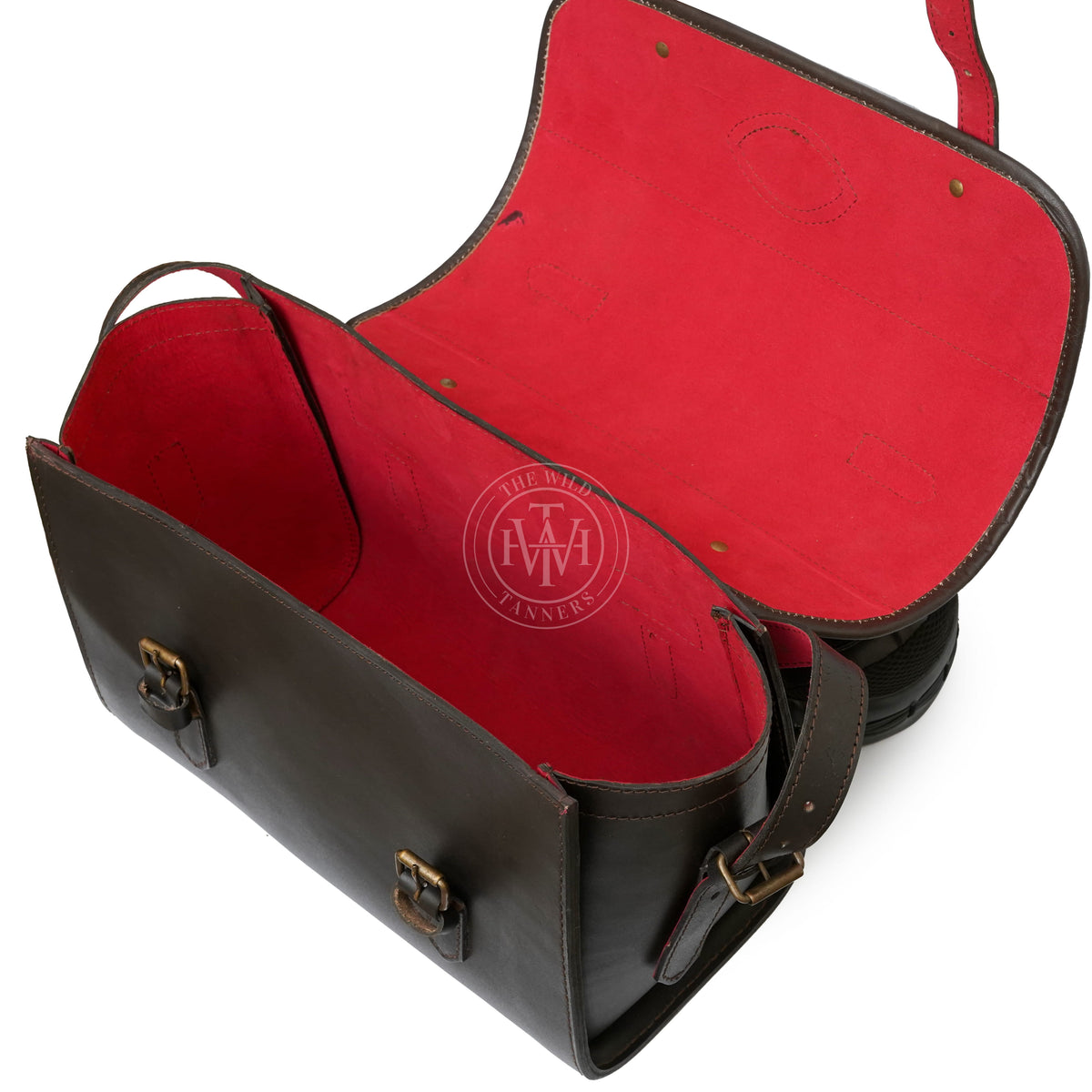 Distressed Leather Gun Cartridge Bag, view 5