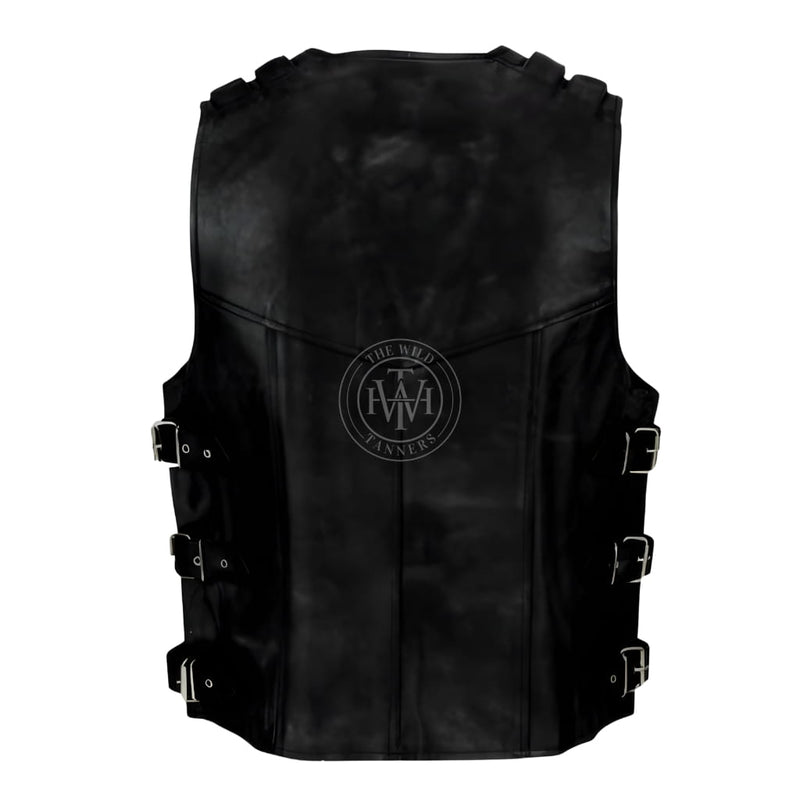 leather vest, gay leather vest, leather vest bdsm, bondage leather vest