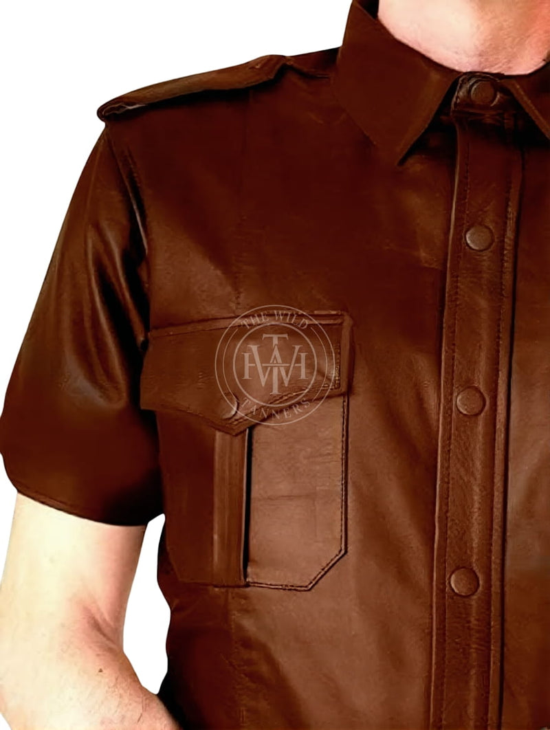 leather shirt, gay leather shirt, leather shirt  bdsm, bondage leather shirt