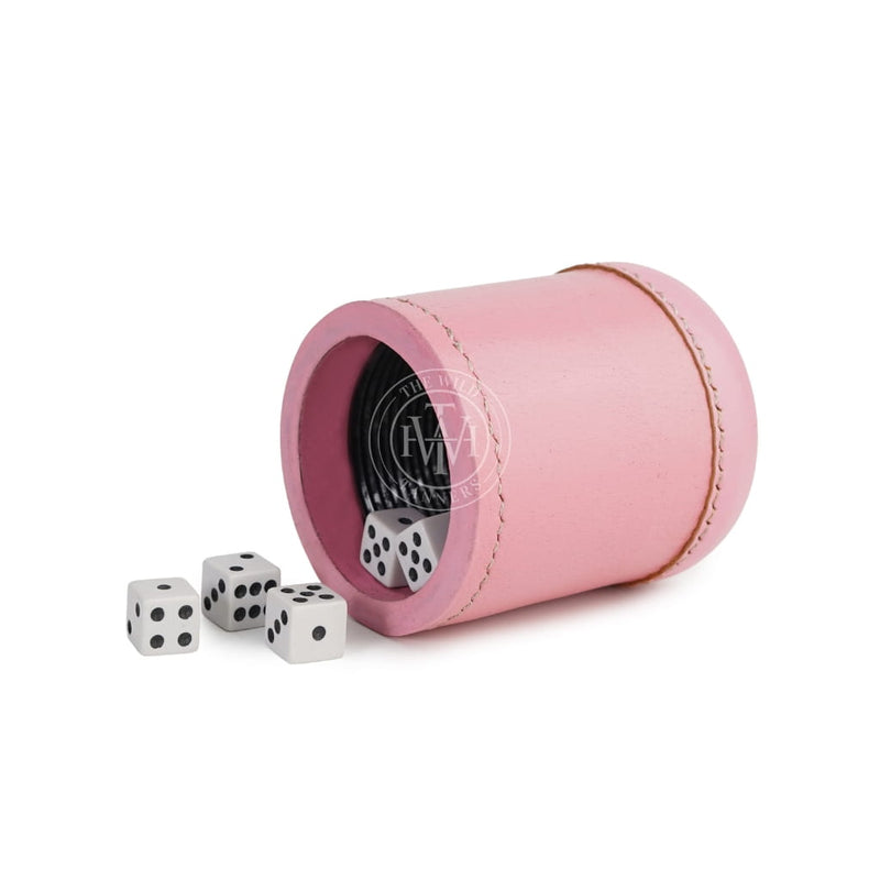 Leather Dice Cups, Leather Dice Cup, Dice Shaker, Dice Roller, Pink Leather Dice Cup, Leather Liar's Dice Cup