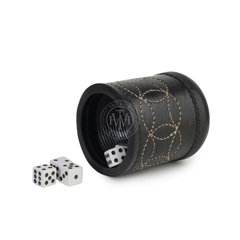 Leather Dice Cups, Black Dice Cup, Leather Dice Cup,  Dice Shaker, Dice Roller