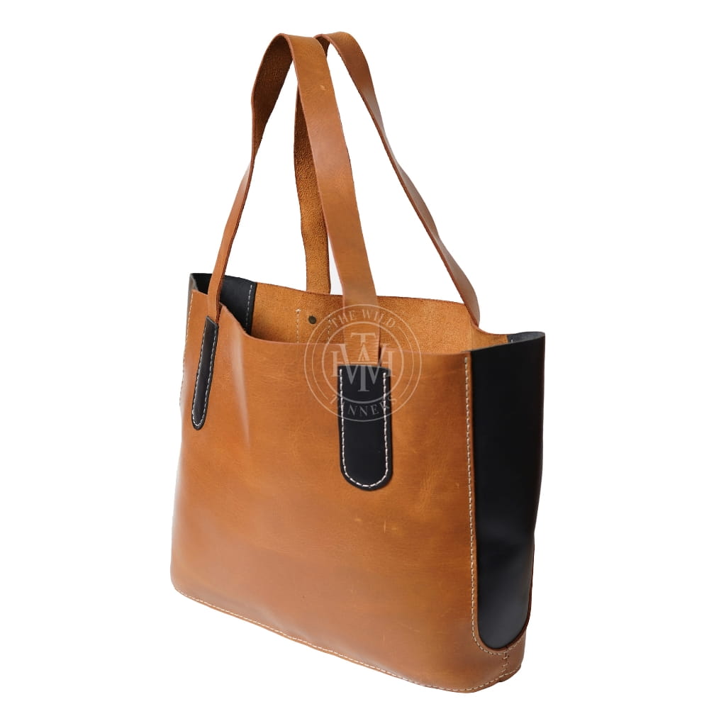 Genuine Brown Leather Tote Bag, view 4
