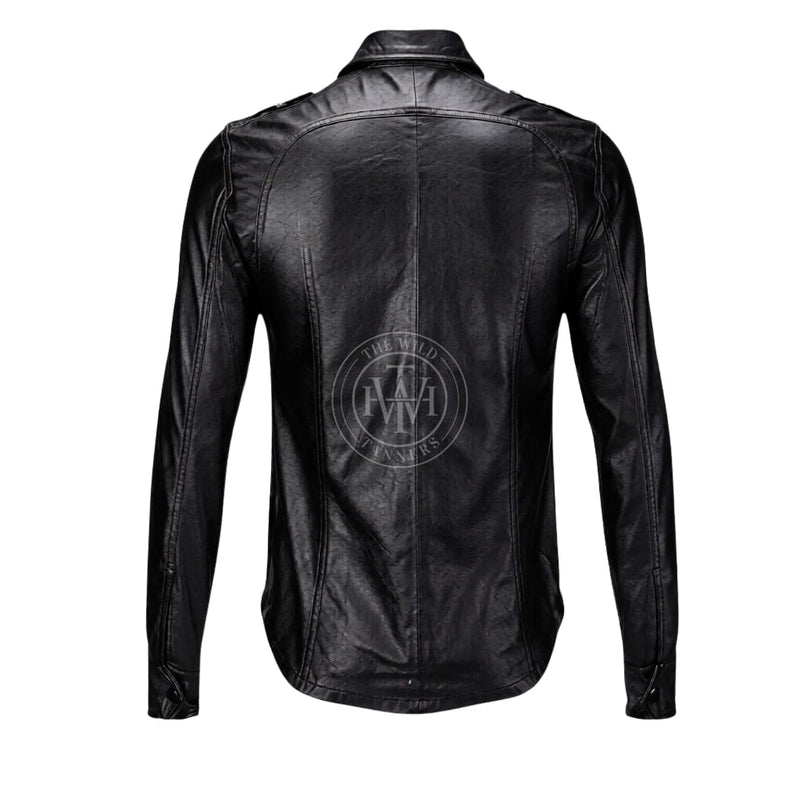 leather shirt, gay leather shirt, leather shirt  bdsm, bondage leather shirt, Leather Shirt