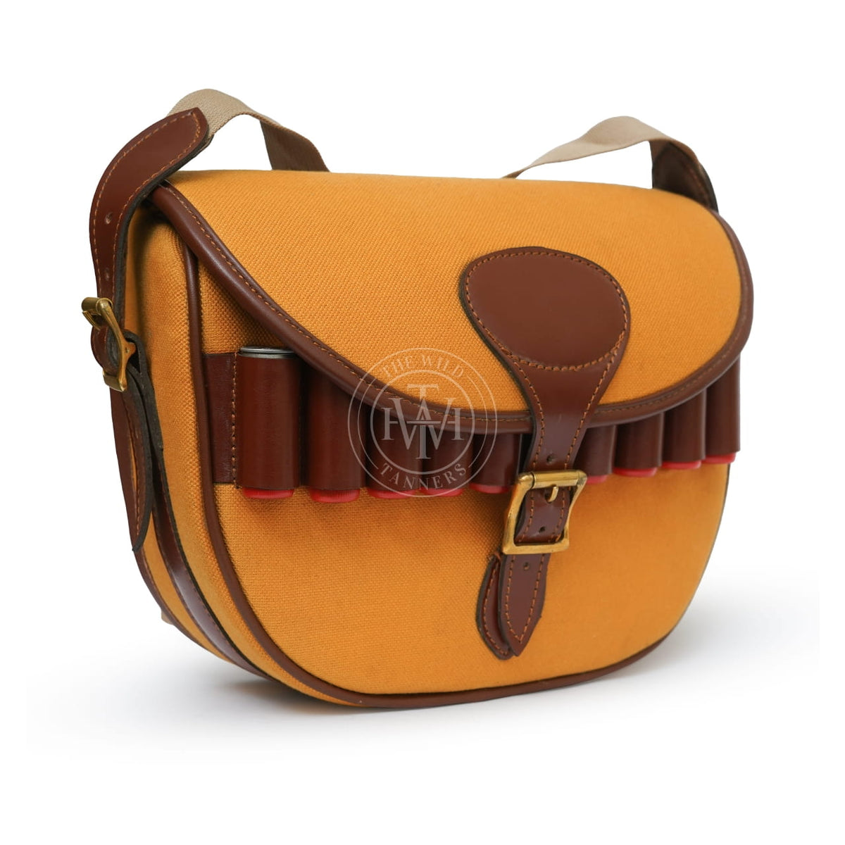 Canvas Leather Shotgun Cartridge Bag, view 4