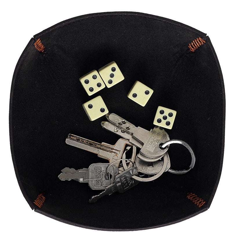 leather valet tray, valet tray, brown leather valet tray