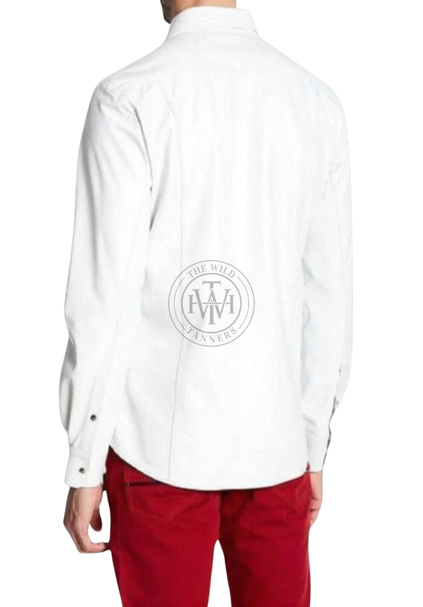 Men's genuine leather shirt, view 3