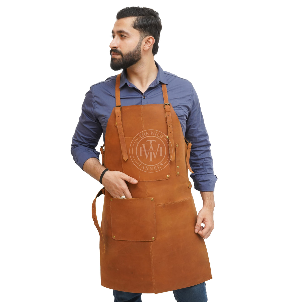 Leather Apron Men with Pockets, view 3