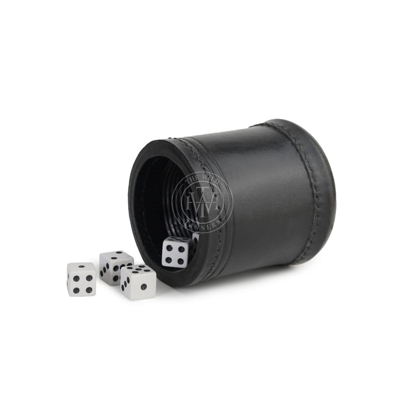 Leather Dice Cups, Black Dice Cup, Leather Dice Cup