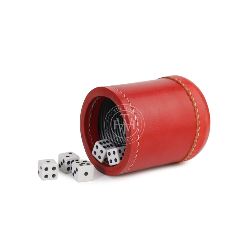 Dice Shaker, Leather Dice Shaker, Leather Dice Cups, Red Dice Cup, Leather Dice Cup, backgammon dice cups
