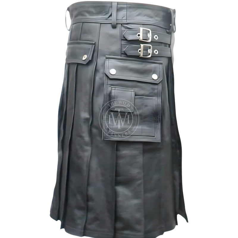 leather kilt, leather kilt for men, mens leather kilt, Gay Kilt, leather gladiator kilt