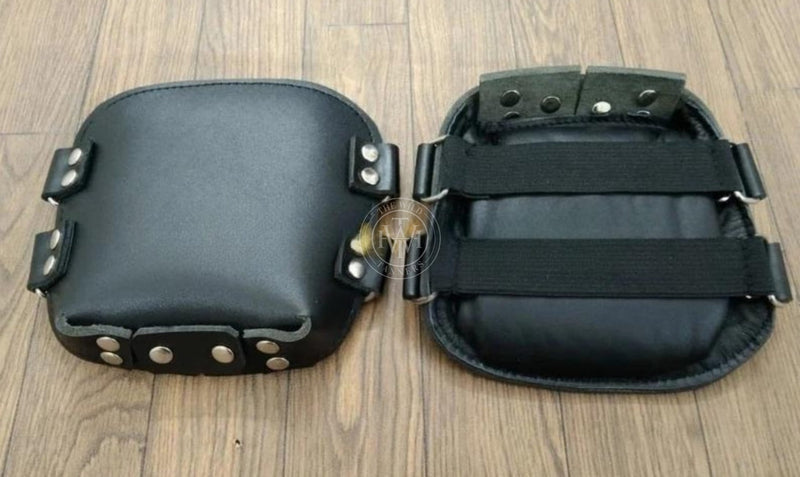 leather knee pads, black knee pads