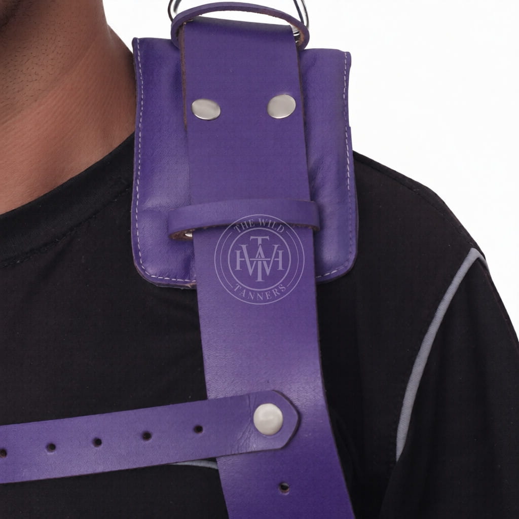 Genuine leather padded adult sex sling, view 3
