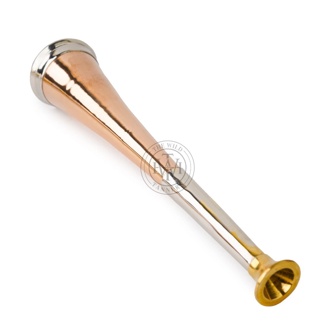 Copper 1 Band Hunting Horn with Brass Mouthpiece, view 3