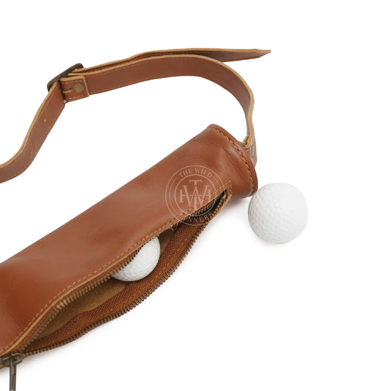 leather pencil golf bag, golf ball bag, golf ball pouch, vintage golf bag, leather golf ball pouch