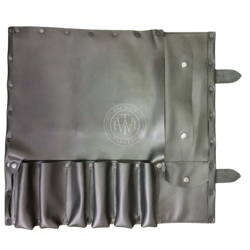 Leather Knife Roll, Chef Roll, Leather Chef Knife Roll, Black Leather Chef Knife Roll 