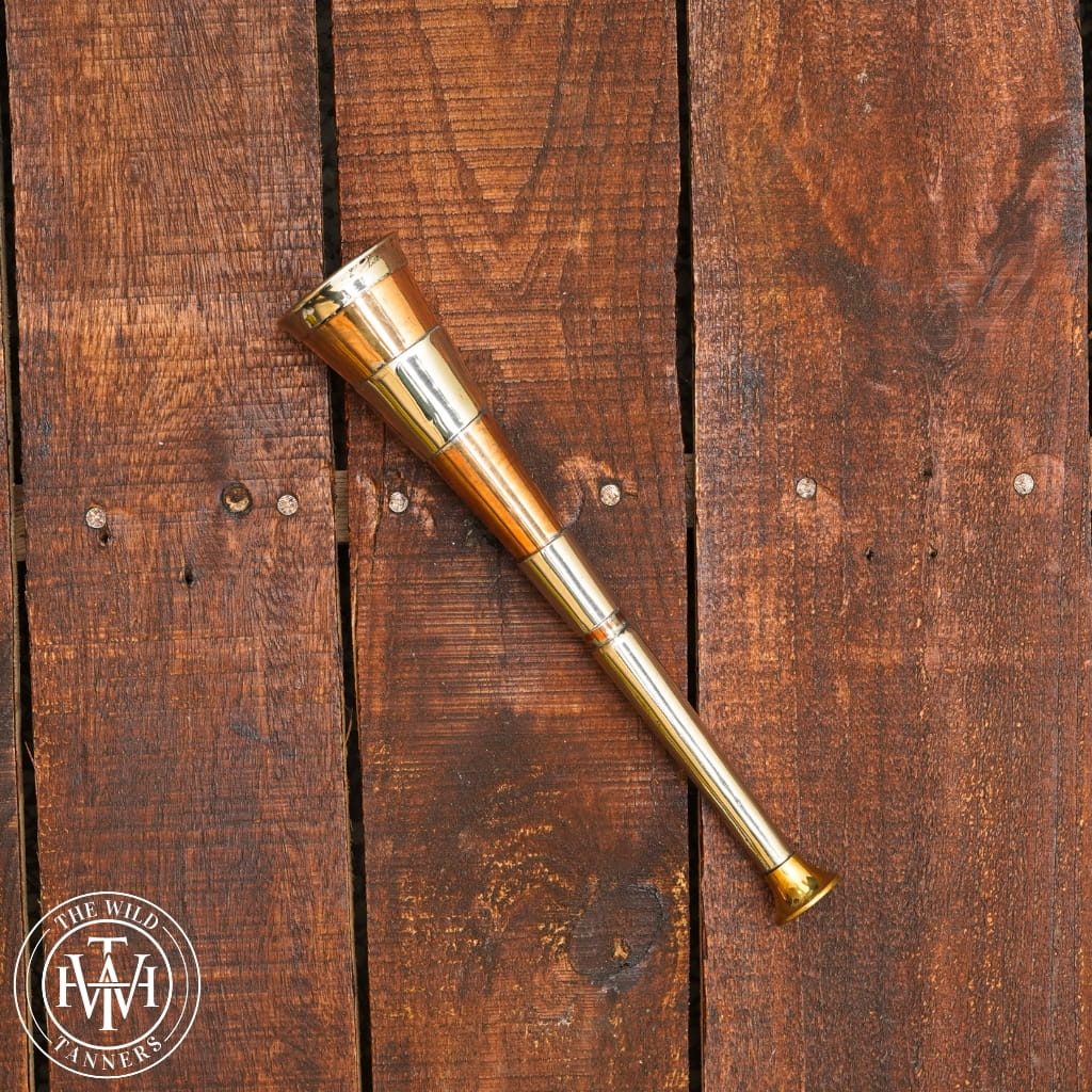 Copper 4 Band Fox Hunting Horn with Brass Mouthpiece, view 8