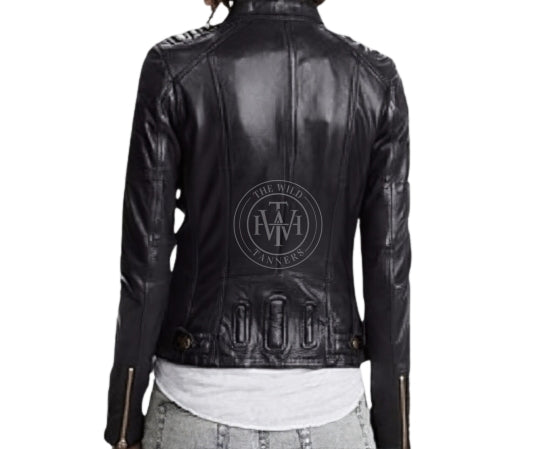 leather jacket, leather zipper jacket, genuine leather jacket, leather biker jacket, women jacket, biker women jacket, leather motorcycle jacket