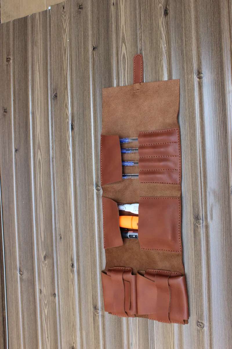 Leather Pencil Roll, view 3