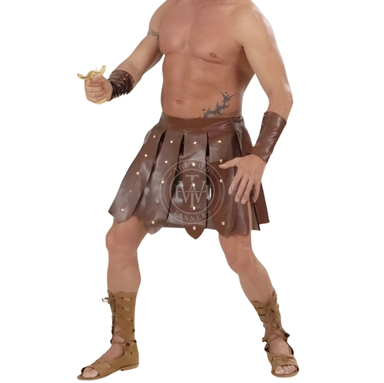 leather kilt, leather kilt for men, mens leather kilt, gay kilt, leather gladiator kilt