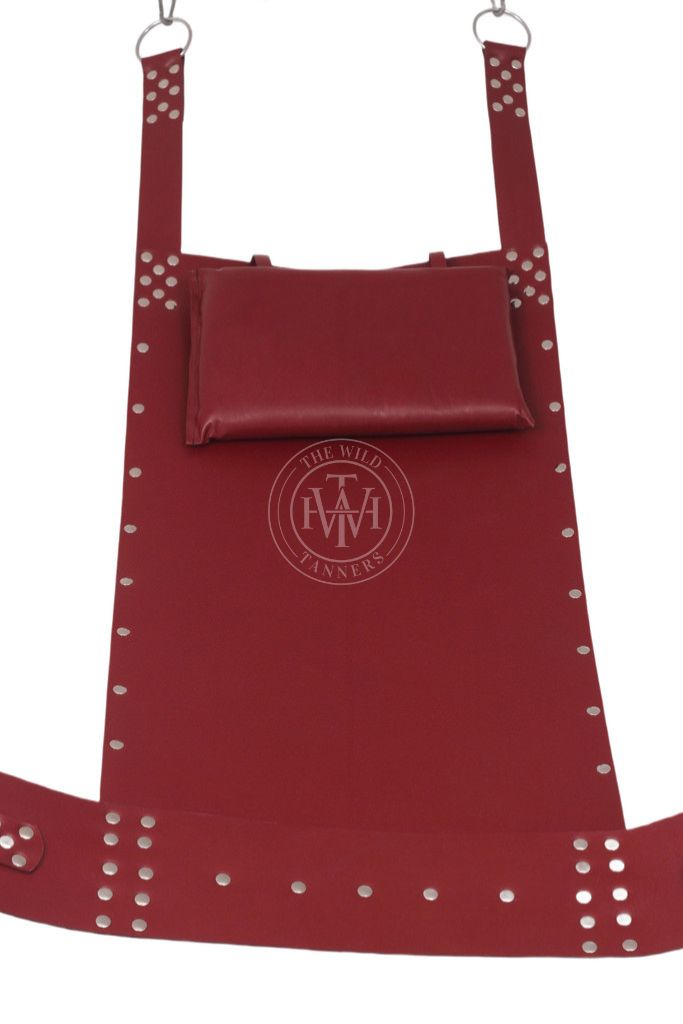 Brown Genuine Leather Bondage Sex Swing, view 3
