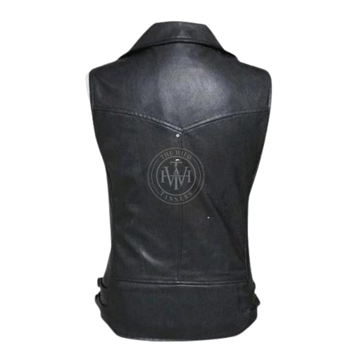 leather vest, gay leather vest, leather vest bdsm, bondage leather vest, Leather Sleeveless Vest