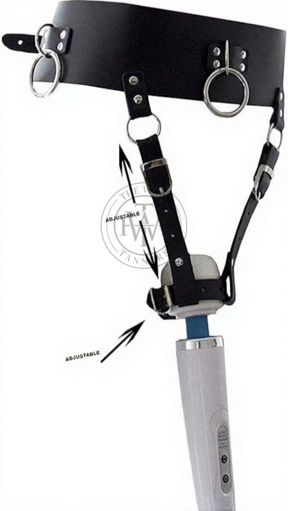 leather forceful orgasm belt, leather orgasm belt, leather belt, forced orgasm belt