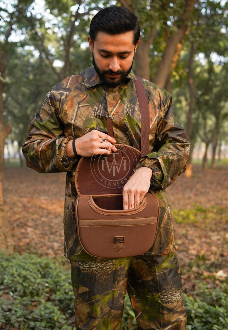 cartridge bag, canvas leather cartridge bag
