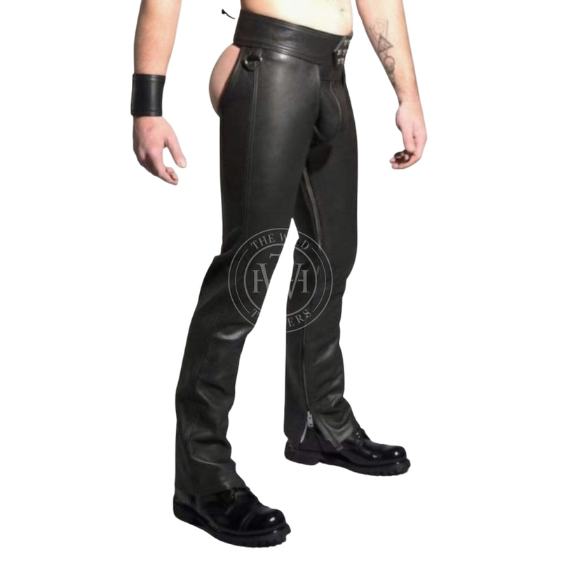 leather chaps, leather BDSM chaps, Leather Bondage chaps, Gay Leather chaps, Leather chaps mens