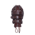 brown leather hood, adjustable leather mask, BDSM hood mask, bondage head hood, leather restraint hood
