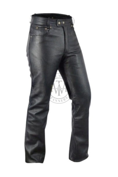 Mens Leather Motorcycle Pants